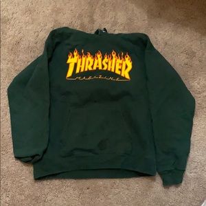 Green trasher hoodie